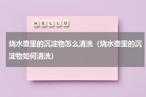 烧水壶里的沉淀物怎么清洗（烧水壶里的沉淀物如何清洗）