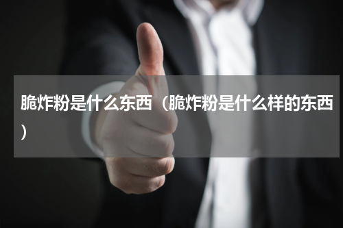 脆炸粉是什么东西（脆炸粉是什么样的东西）