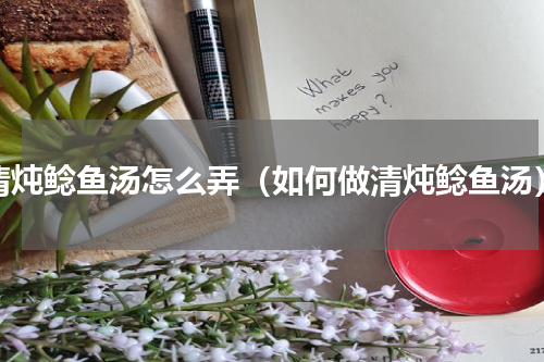 清炖鲶鱼汤怎么弄（如何做清炖鲶鱼汤）