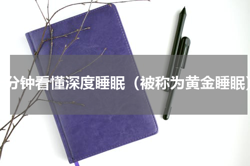 一分钟看懂深度睡眠（被称为黄金睡眠）