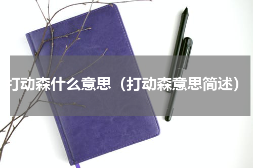 打动森什么意思（打动森意思简述）