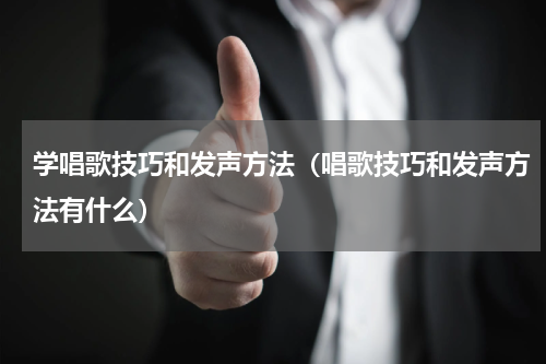 学唱歌技巧和发声方法（唱歌技巧和发声方法有什么）