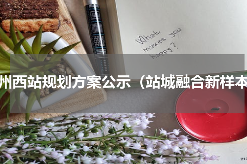 杭州西站规划方案公示（站城融合新样本）