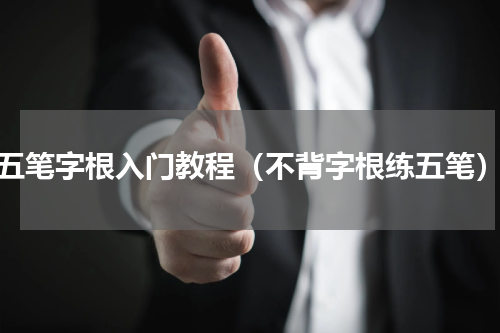 五笔字根入门教程（不背字根练五笔）