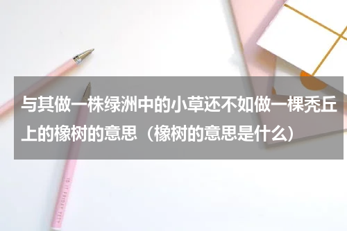 与其做一株绿洲中的小草还不如做一棵秃丘上的橡树的意思（橡树的意思是什么）