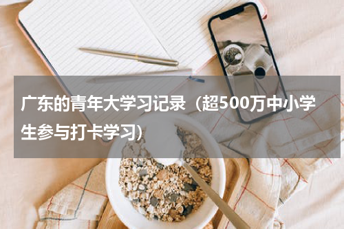 广东的青年大学习记录（超500万中小学生参与打卡学习）