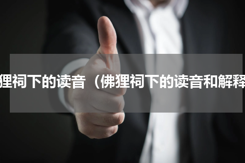 佛狸祠下的读音（佛狸祠下的读音和解释）