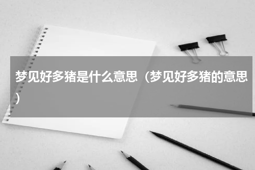 梦见好多猪是什么意思（梦见好多猪的意思）