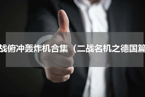 二战俯冲轰炸机合集（二战名机之德国篇）