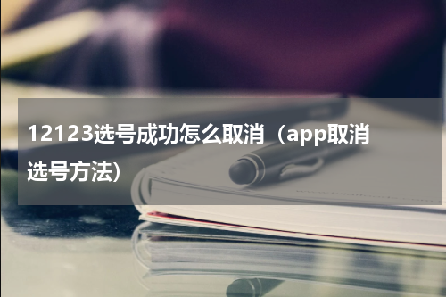 12123选号成功怎么取消（app取消选号方法）