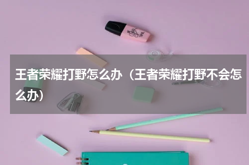 王者荣耀打野怎么办（王者荣耀打野不会怎么办）