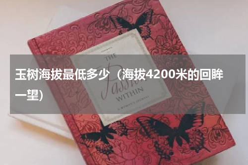 玉树海拔最低多少（海拔4200米的回眸一望）
