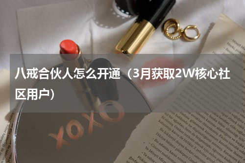 八戒合伙人怎么开通（3月获取2W核心社区用户）