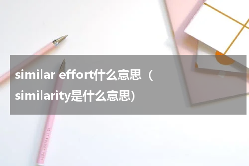 similar effort什么意思（similarity是什么意思）