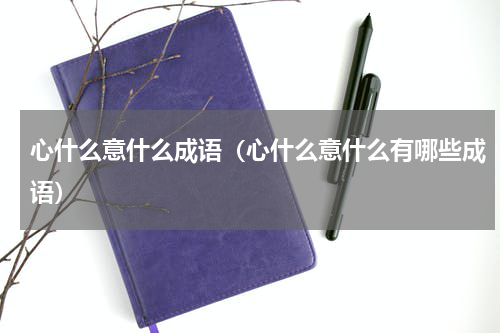 心什么意什么成语（心什么意什么有哪些成语）