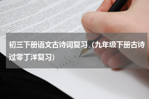 初三下册语文古诗词复习（九年级下册古诗过零丁洋复习）