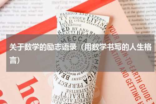 关于数学的励志语录（用数学书写的人生格言）