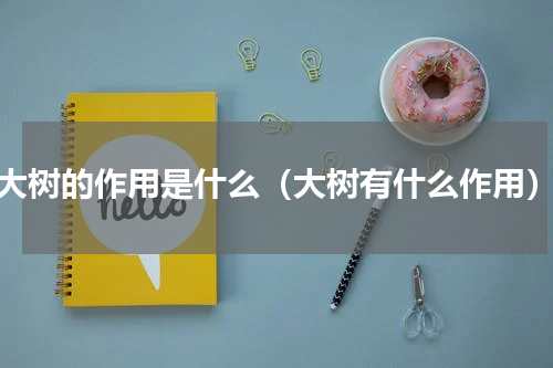 大树的作用是什么（大树有什么作用）