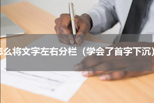 怎么将文字左右分栏（学会了首字下沉）