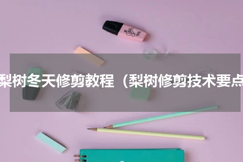 酥梨树冬天修剪教程（梨树修剪技术要点）