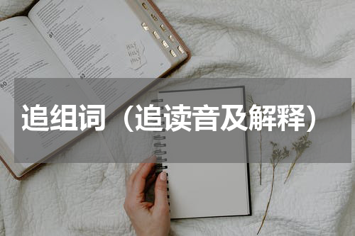 追组词（追读音及解释）