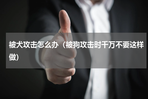 被犬攻击怎么办（被狗攻击时千万不要这样做）