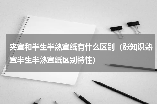 夹宣和半生半熟宣纸有什么区别（涨知识熟宣半生半熟宣纸区别特性）