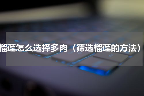 榴莲怎么选择多肉（筛选榴莲的方法）