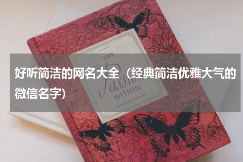 好听简洁的网名大全（经典简洁优雅大气的微信名字）