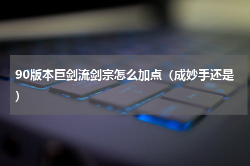 90版本巨剑流剑宗怎么加点（成妙手还是）