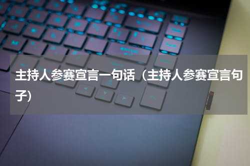 主持人参赛宣言一句话（主持人参赛宣言句子）