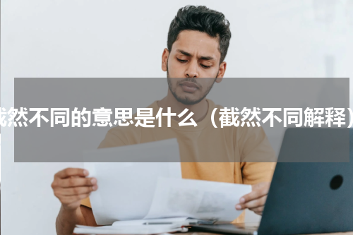 截然不同的意思是什么（截然不同解释）