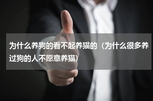 为什么养狗的看不起养猫的（为什么很多养过狗的人不愿意养猫）