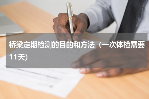 桥梁定期检测的目的和方法（一次体检需要11天）