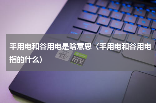 平用电和谷用电是啥意思（平用电和谷用电指的什么）