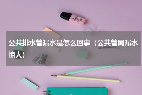 公共排水管漏水是怎么回事（公共管网漏水惊人）