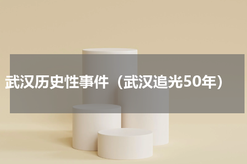 武汉历史性事件（武汉追光50年）