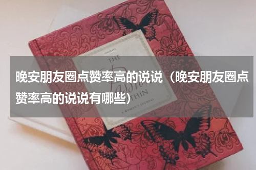 晚安朋友圈点赞率高的说说（晚安朋友圈点赞率高的说说有哪些）