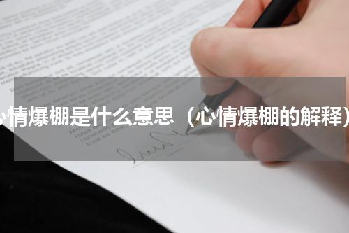 心情爆棚是什么意思（心情爆棚的解释）