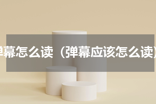 弹幕怎么读（弹幕应该怎么读）