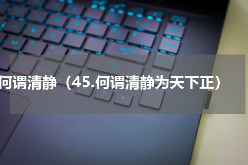 何谓清静（45.何谓清静为天下正）