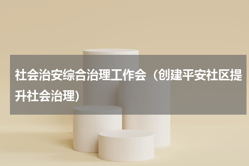 社会治安综合治理工作会（创建平安社区提升社会治理）