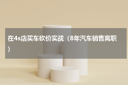 在4s店买车砍价实战（8年汽车销售离职）