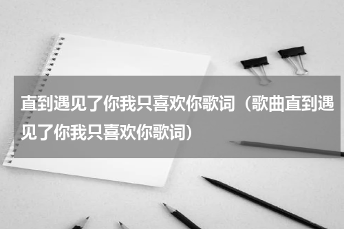 直到遇见了你我只喜欢你歌词（歌曲直到遇见了你我只喜欢你歌词）