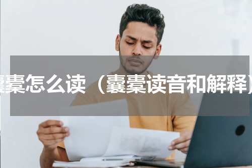 囊橐怎么读（囊橐读音和解释）