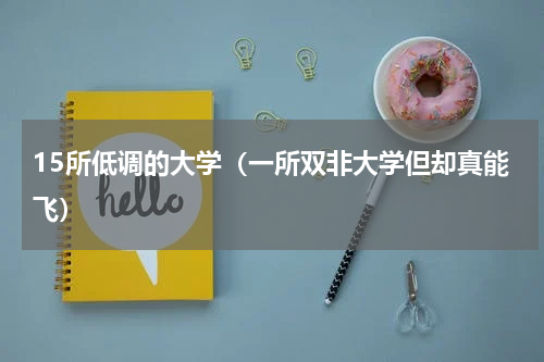 15所低调的大学（一所双非大学但却真能飞）