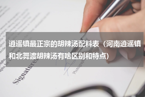 逍遥镇最正宗的胡辣汤配料表（河南逍遥镇和北舞渡胡辣汤有啥区别和特点）