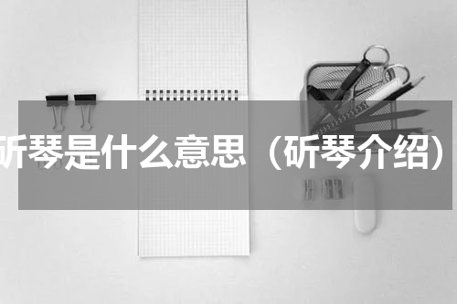 斫琴是什么意思（斫琴介绍）
