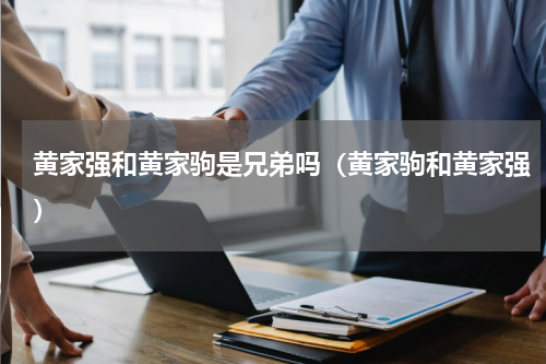 黄家强和黄家驹是兄弟吗（黄家驹和黄家强）