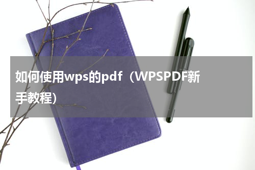 如何使用wps的pdf（WPSPDF新手教程）